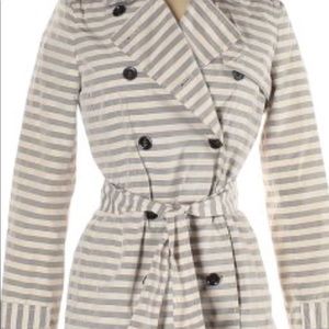 Banana Republic striped trench coat